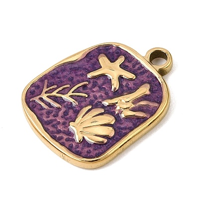 303 Stainless Steel Enamel Pendants SA-CBA9D90-05G-02-1