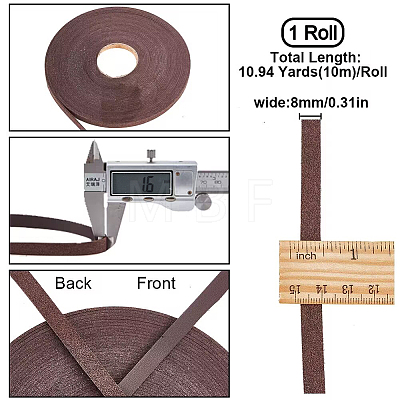 10M Flat Imitation Leather Cord LC-WH0003-08B-02-1