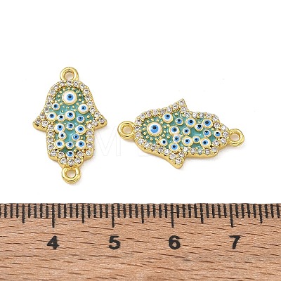 Brass Micro Pave Clear Cubic Zirconia Connector Charms CU-CBA6B6F-10G-1