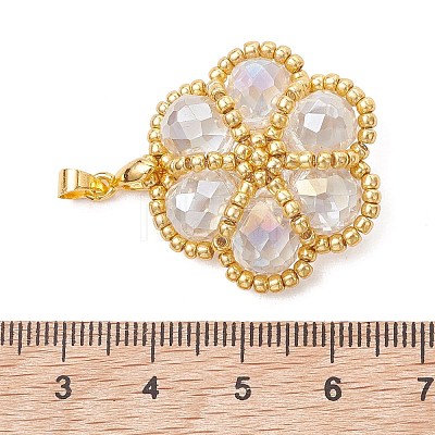 Seed Beads & Glass Beaded Pendants PALLOY-MZ01299-01-1
