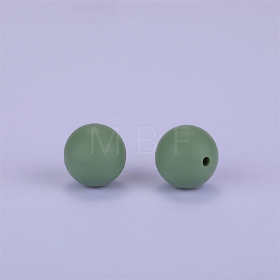 Round Silicone Focal Beads SI-JX0046A-104-1