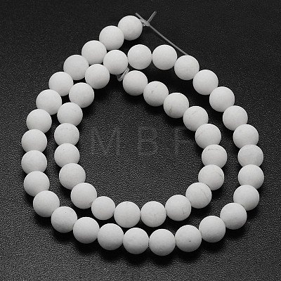 Natural White Jade Beads Strands G-D695-6mm-1