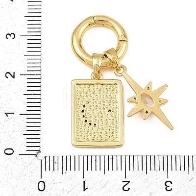 Brass Micro Pave Cubic Zirconia European Pendant Decorations CU-CBA65A7-01C-G-1