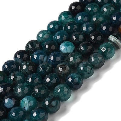 Dyed & Heated Natural Dragon Veins Agate Beads Strands X-G-P539-A01-28-1