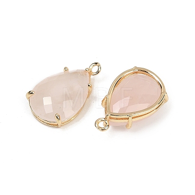 Natural Rose Quartz Faceted Pendants G-K347-05G-05-1