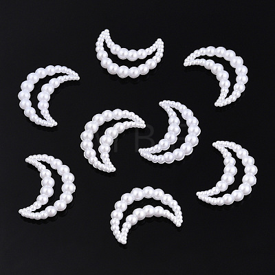 ABS Plastic Imitation Pearl Linking Rings OACR-T015-07-01-1