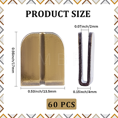 60Pcs Alloy Binding Clip for Bag FIND-CP0004-01-1