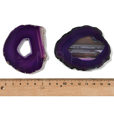 Natural Druzy Agate Slice Cabochons G-F826-E04-1