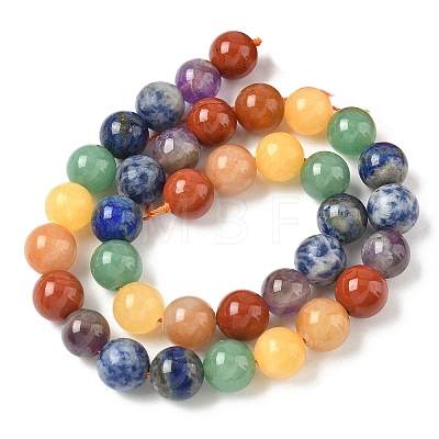 Chakra Natural Mixed Gemstone Beads Strands G-P574-A03-10mm-1