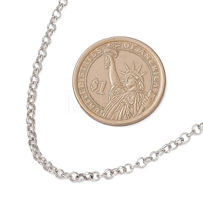 3MM 304 Stainless Steel Rolo Chain Necklaces NJEW-JN05622-01-1