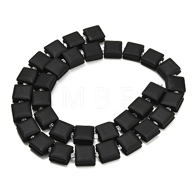 Natural Frosted Obsidian Beads Strands GG-F802-B15-01-1