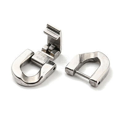 304 Stainless Steel Fold Over Clasps STAS-D026-01A-P-1