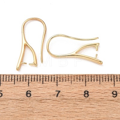 Brass Earring Hooks KK-G604-05G-1