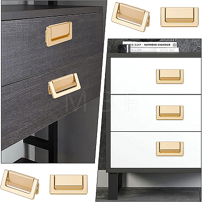 Alloy Embedded Sliding Concealed Cabinet Drawer Handles DIY-WH0304-143B-1