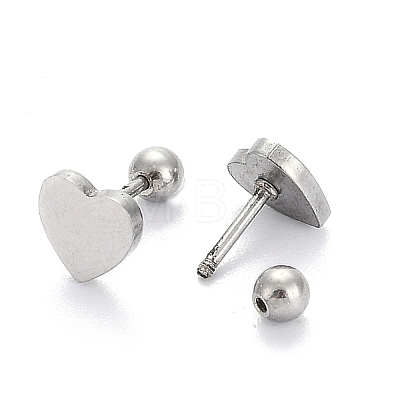 201 Stainless Steel Barbell Cartilage Earrings EJEW-R147-41-1