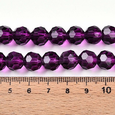 Baking Paint Transparent Glass Beads Strands DGLA-A035-T10mm-A09-1