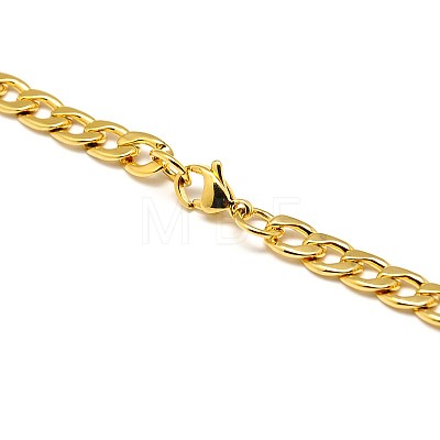 304 Stainless Steel Curb Chain/Twisted Chain Necklaces STAS-A028-N124G-1