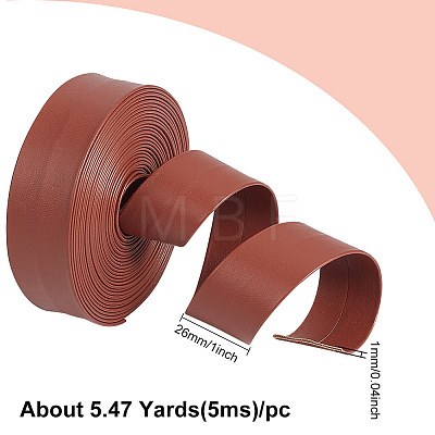 5M Flat PU Imitation Leather Cord LC-WH0009-08A-1