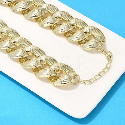 Electroplated CCB Curb Chain Necklace & Bracelets Set SJEW-G084-01G-1