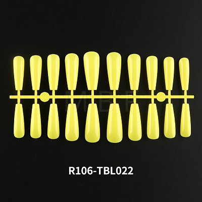 Solid Color Plastic Seamless Toe False Nail MRMJ-R106-TBL022-1