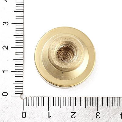 Texture Theme Roung Brass Stamp Head AJEW-M036-06O-G-1