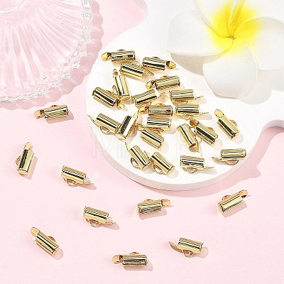 SHEGRACE Brass Slide On End Clasp Tubes XGRQ1R438-356G-1