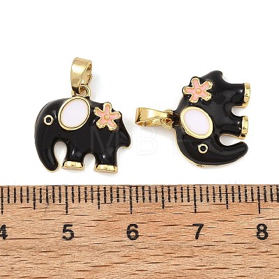 Brass Enamel Pendants KK-T001-04G-D-1