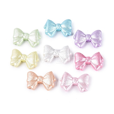 Spray Painted Textured Opaque Acrylic Beads OACR-N160-15-1