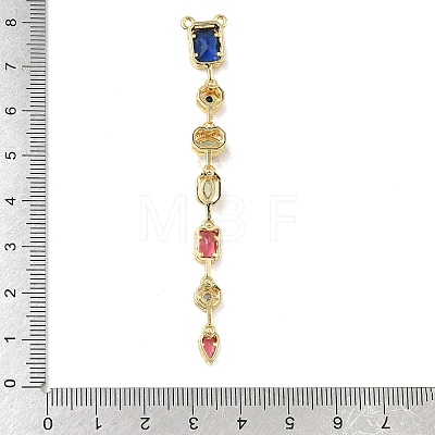 Brass Micro Pave Cubic Zirconia Big Pendants KK-G547-01G-1