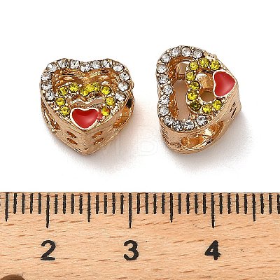 Alloy Enamel European Beads FIND-Q115-10G-1