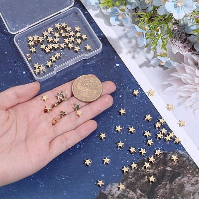 100Pcs Brass Beads KK-BBC0029-16-1