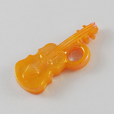 Opaque Solid Color Acrylic Violin Pendants SACR-R608-M-1