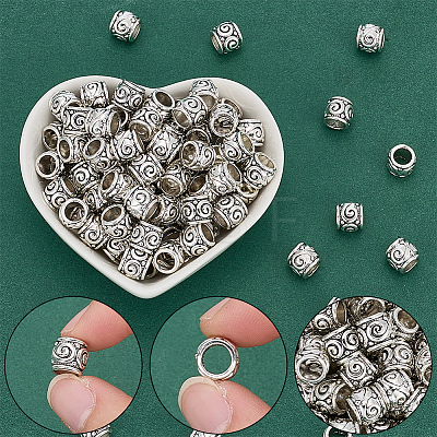 90Pcs Zinc Alloy European Beads FIND-SP0005-97B-1
