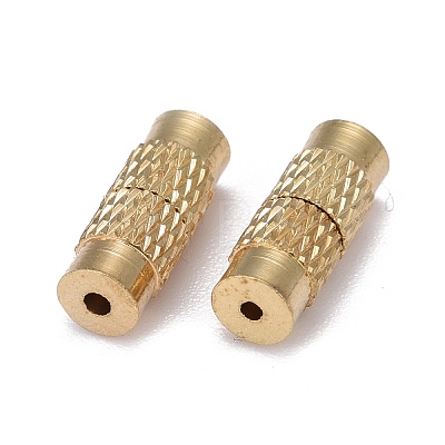 Brass Screw Clasps X-KK-G186-LG-1