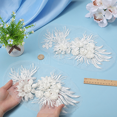 3D Flower Lace Appliques DIY-WH0430-459B-1