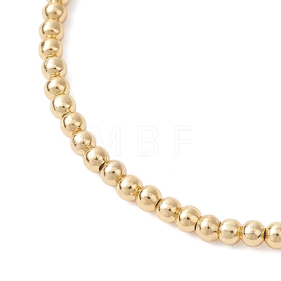 Brass Round Beads Stretch Bracelets BJEW-JB12933-1