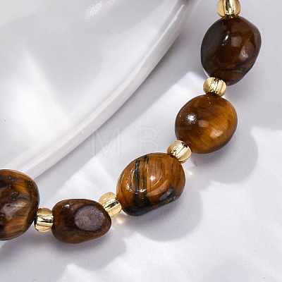 Natural Tiger Eye Beaded Bracelets for Women G-P563-07P-19-1