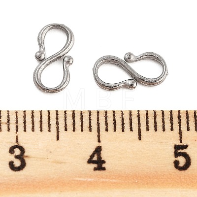 Non-Tarnish 304 Stainless Steel S-Hook Clasps STAS-L082-001P-01-1