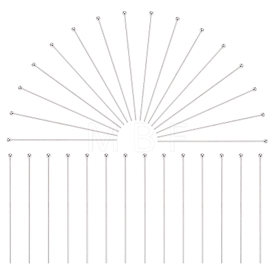 30Pcs 925 Sterling Silver Ball Head Pins STER-PH0003-15-1