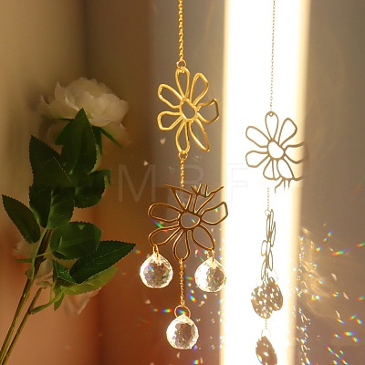 Metal Flower Hanging Ornaments PW-WG95698-01-1