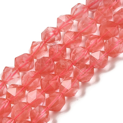 Cherry Quartz Glass Beads Strands G-K382-A05-03-1