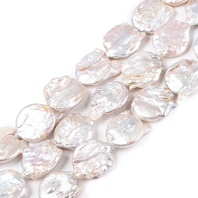 Natural Baroque Keshi Pearl Beads Strands PEAR-S018-06G-1