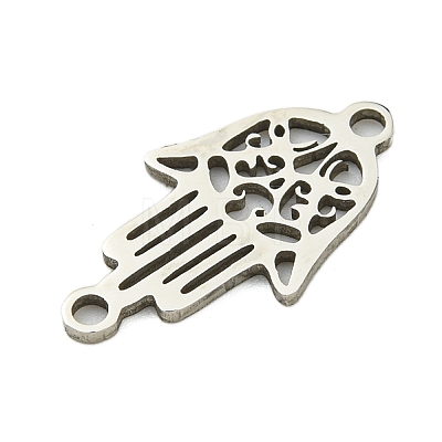 Non-Tarnish 201 Stainless Steel Hollow Connector Charms STAS-M015-16P-1