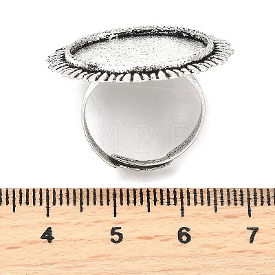 Vintage Adjustable Iron Finger Ring Components Alloy Cabochon Bezel Settings LS-X-PALLOY-Q300-14AS-NR-1