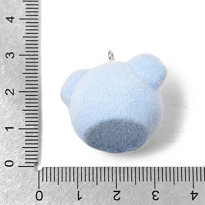 Flocking Opaque Resin Pendants RESI-G128-01H-1