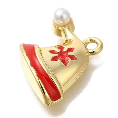 Christmas Theme Alloy Enamel Pendants ENAM-B025-01B-01G-1