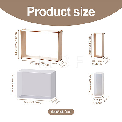2 Set 2 Style Rectangle DIY Silicone Molds DIY-BY0001-21-1