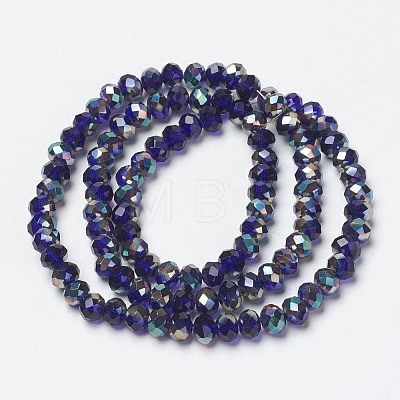 Electroplate Glass Beads Strands EGLA-A034-T3mm-J07-1