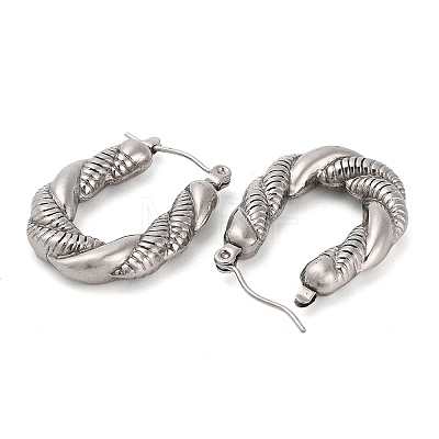 Non-Tarnish 304 Stainless Steel Teardrop Hoop Earrings EJEW-K259-03P-1