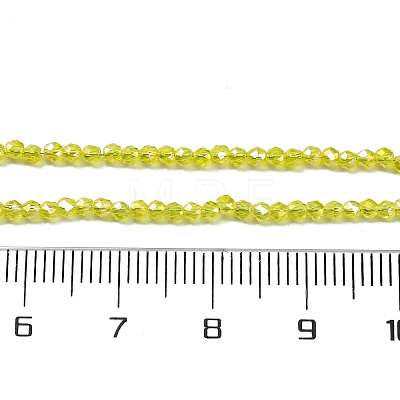 Transparent Electroplate Glass Beads Strands EGLA-H107-01A-AB11-1